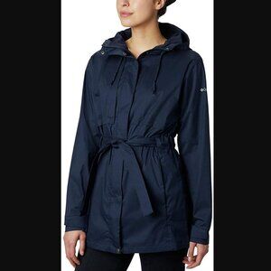 Columbia Women's Navy Blue Pardon My Windbreaker Trench Raincoat Jacket Size S